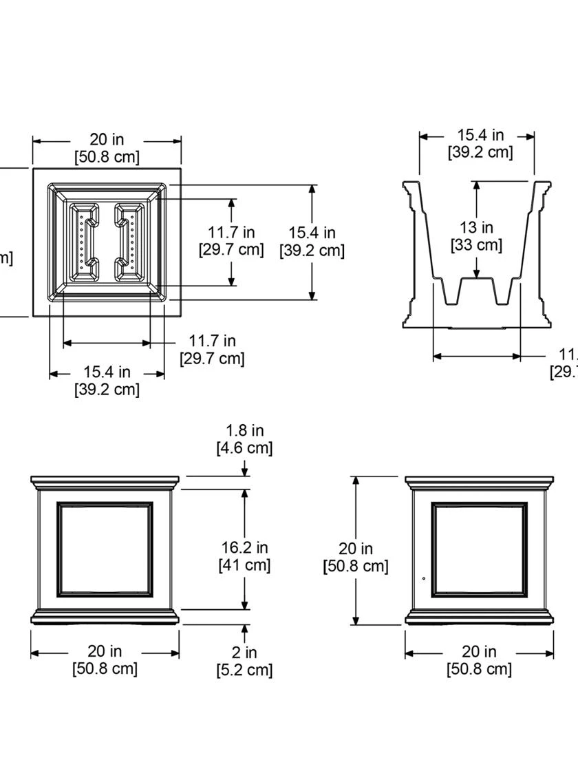 Fairfield Self-Watering Square Planter, 20” X 20” - Image 8