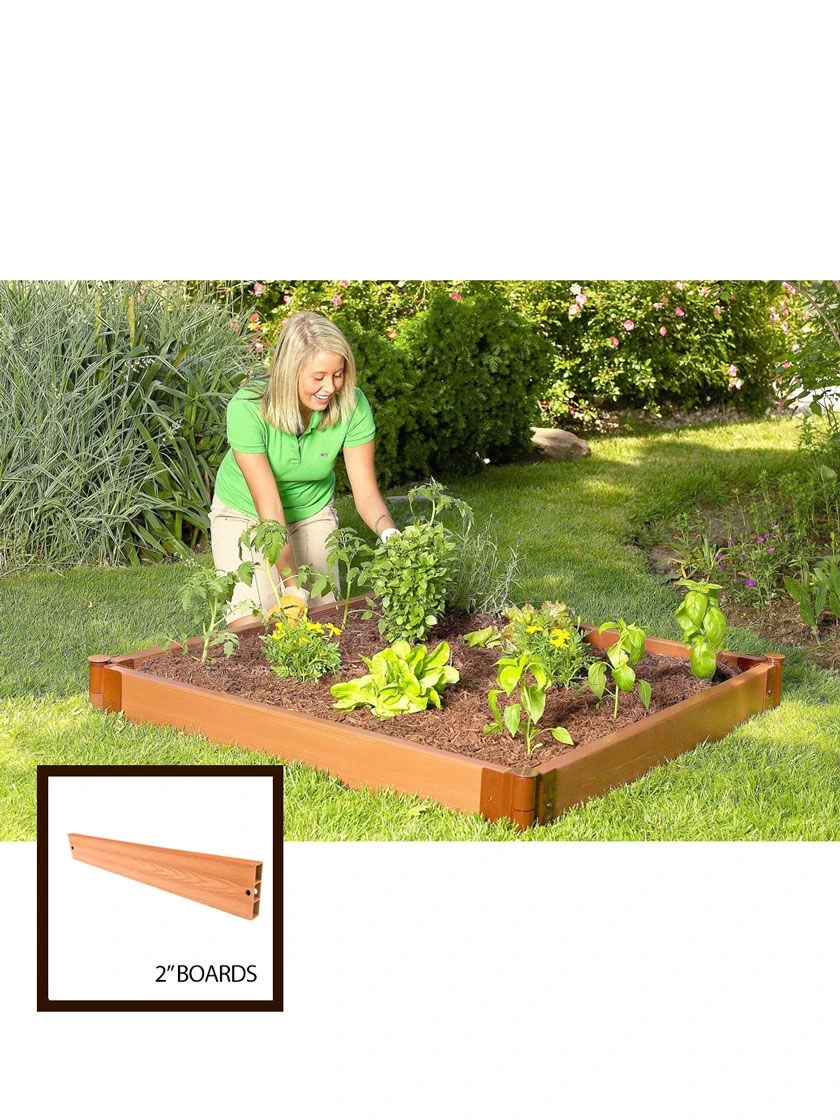 Classic Sienna Composite Raised Bed, 5-1/2" High With 2" Boards