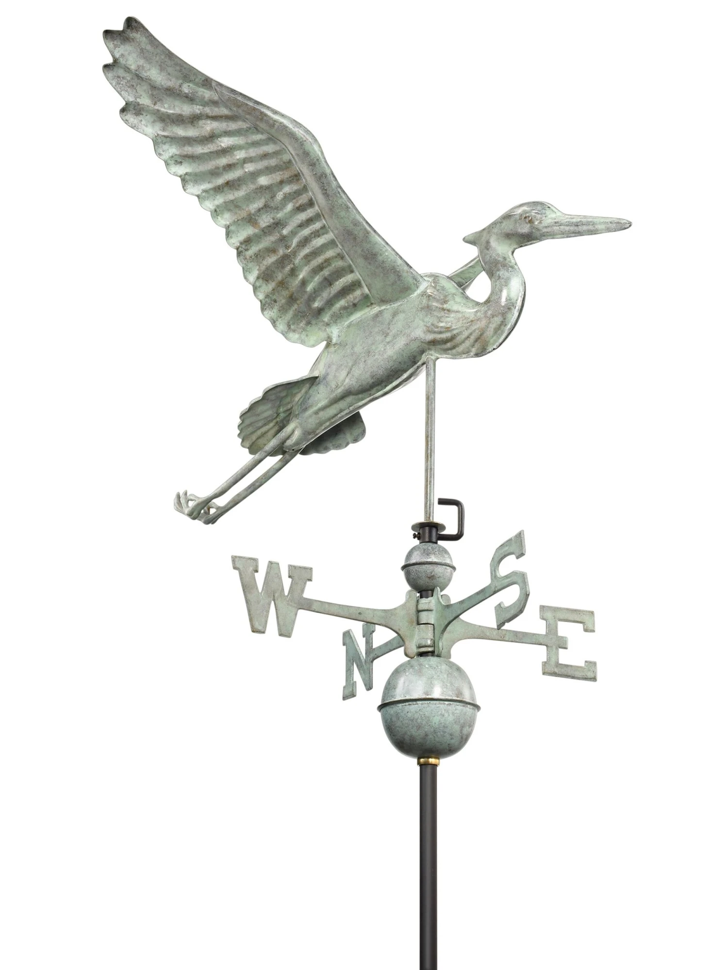 Verde Copper Heron Weathervane, Standard Size - Image 4
