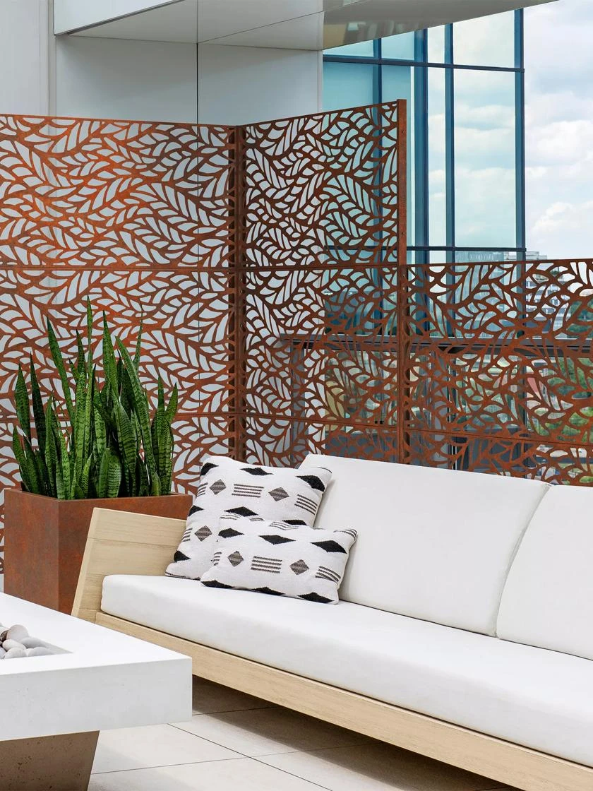 Veradek 2-Panel Privacy Screen Set, Flowleaf - Image 4