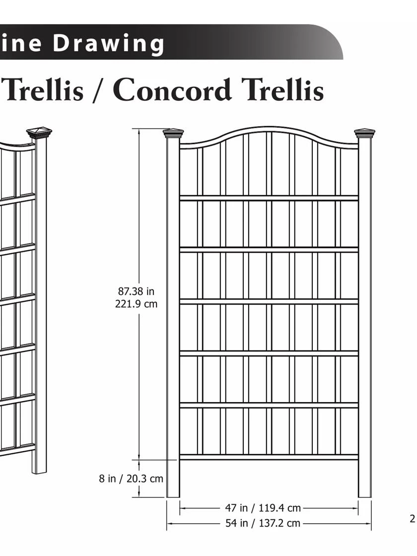 Concord Composite Vinyl Trellis - Image 3
