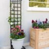 Mission-Style Planter Stand With Trellis