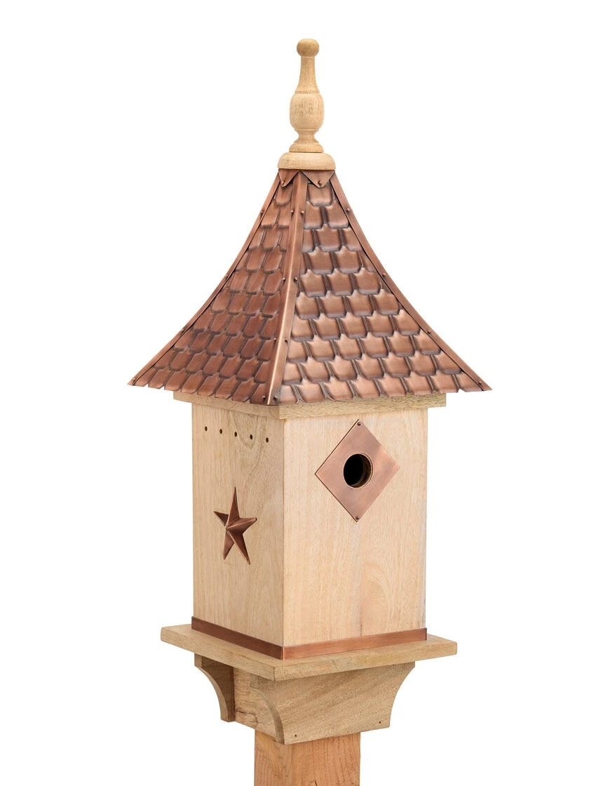 Copper Shingled Roof Bird House - Image 3