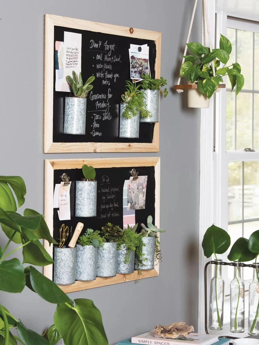 Mini Magnetic Galvanized Planter Pockets, Set Of 3