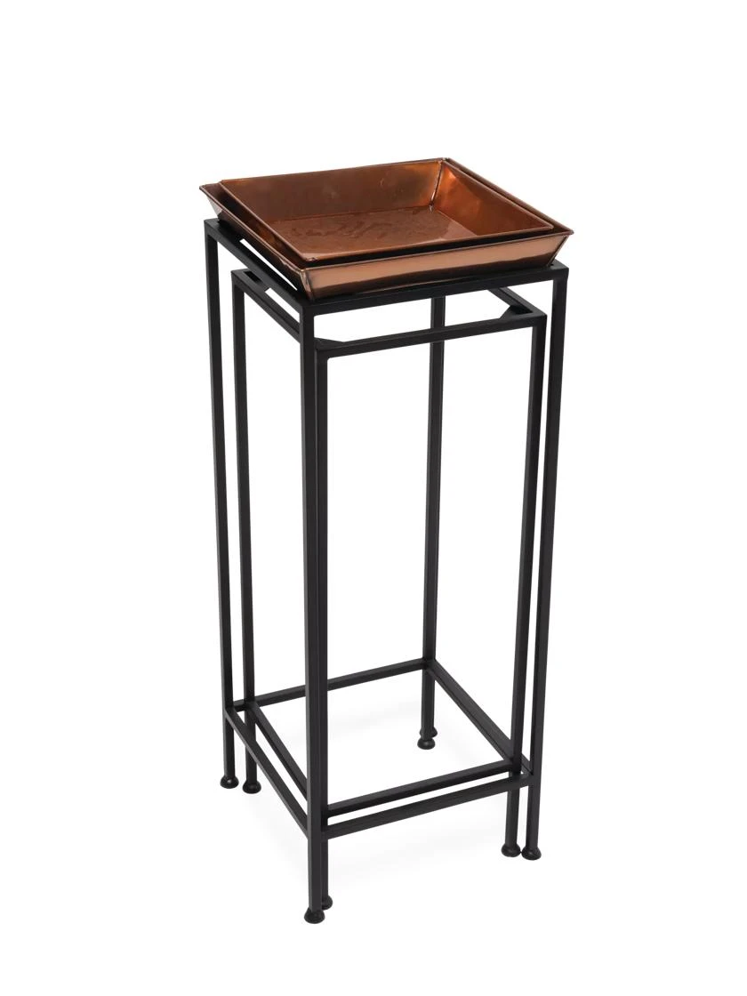 Square Nesting Plant Stands With Trays, Set Of 2 - Image 5