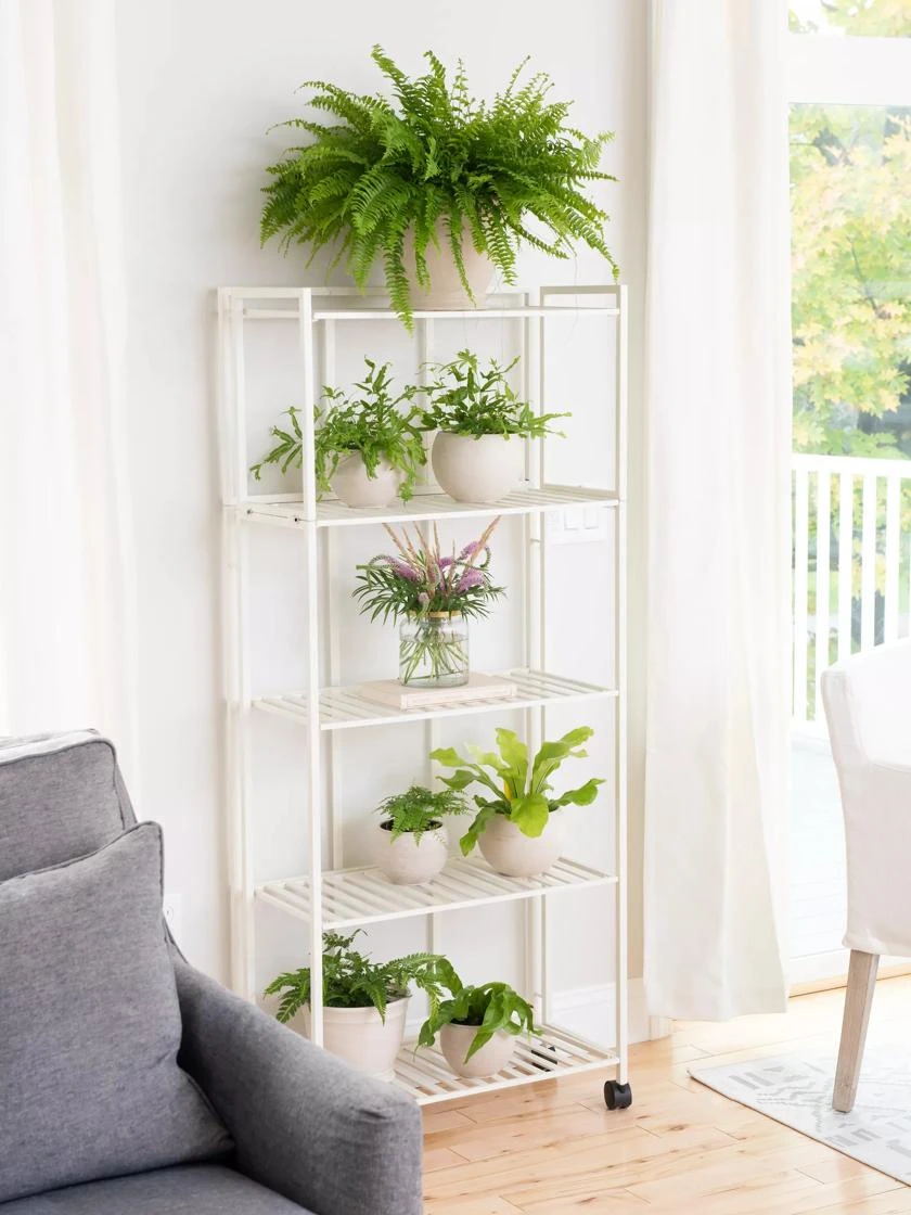 Oslo 4-Tier Plant Stand With Folding Shelves