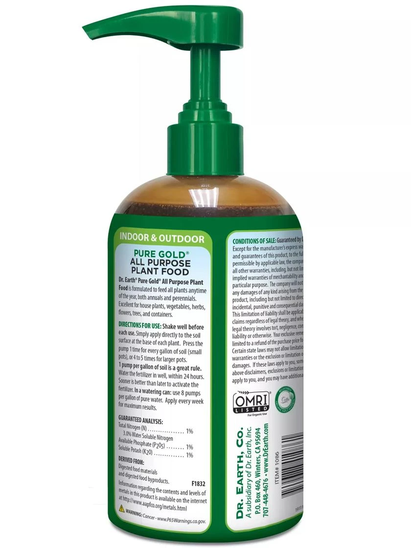 Dr. Earth Pure Gold® All Purpose Plant Food, 16 Oz - Image 2