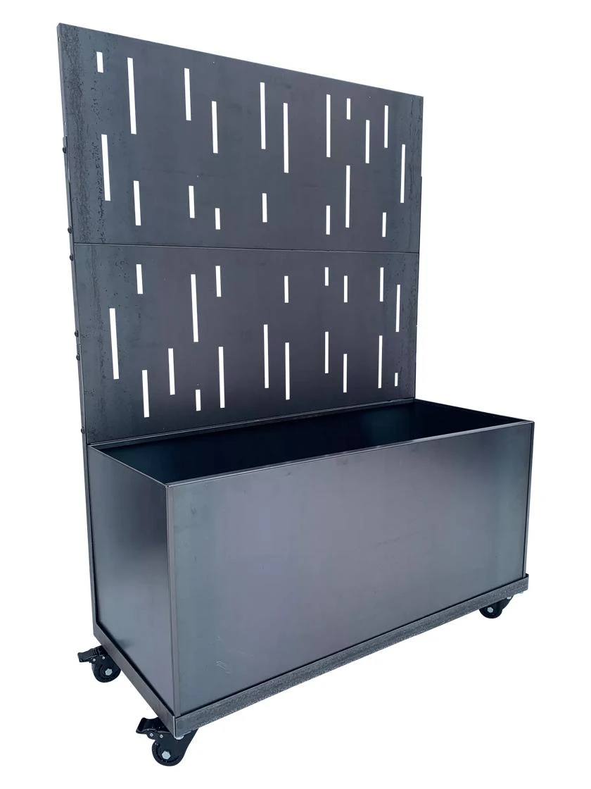 Nice Corten Trough Planters With Privacy Screen - Image 3