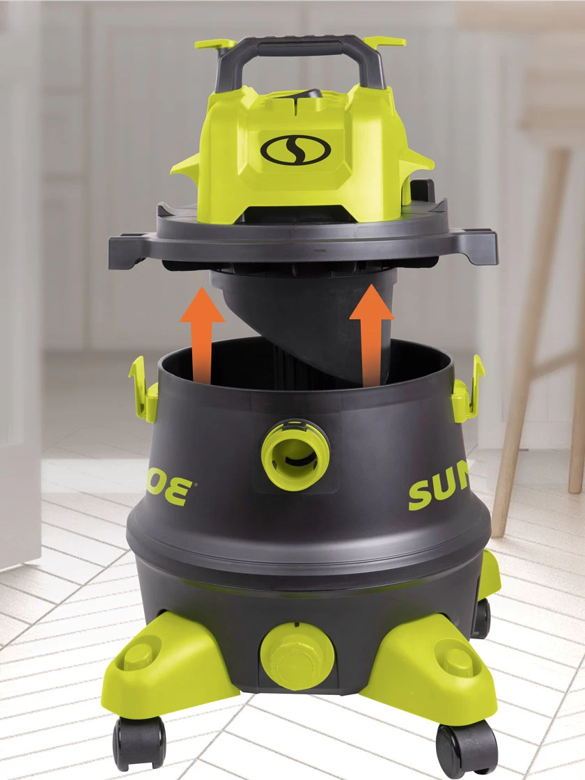 Sun Joe® 8-Gal 1200W 6.5 Pk HP Wet/Dry Shop Vac, HEPA,w/Cleaning Attachments - Image 3