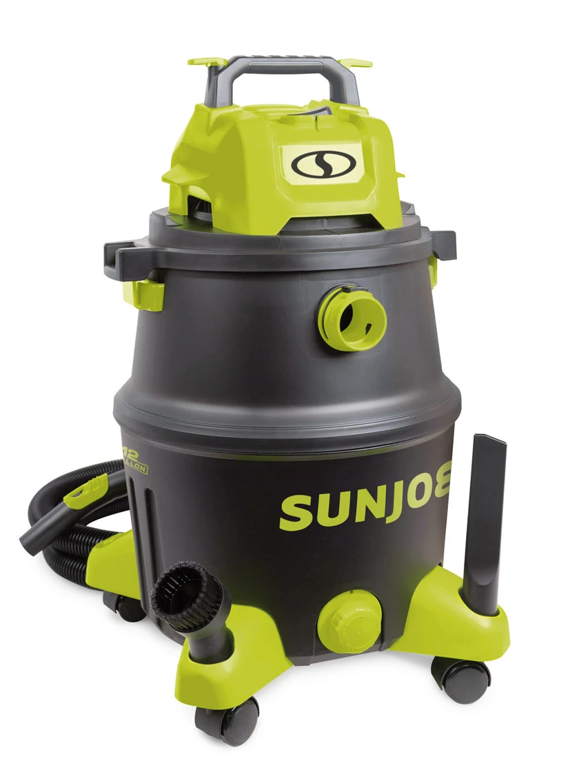 Sun Joe® 12-Gal 1200W 6.5 Pk HP Wet/Dry Shop Vac, HEPA Filtration, Wheeled W/Attachments - Image 2