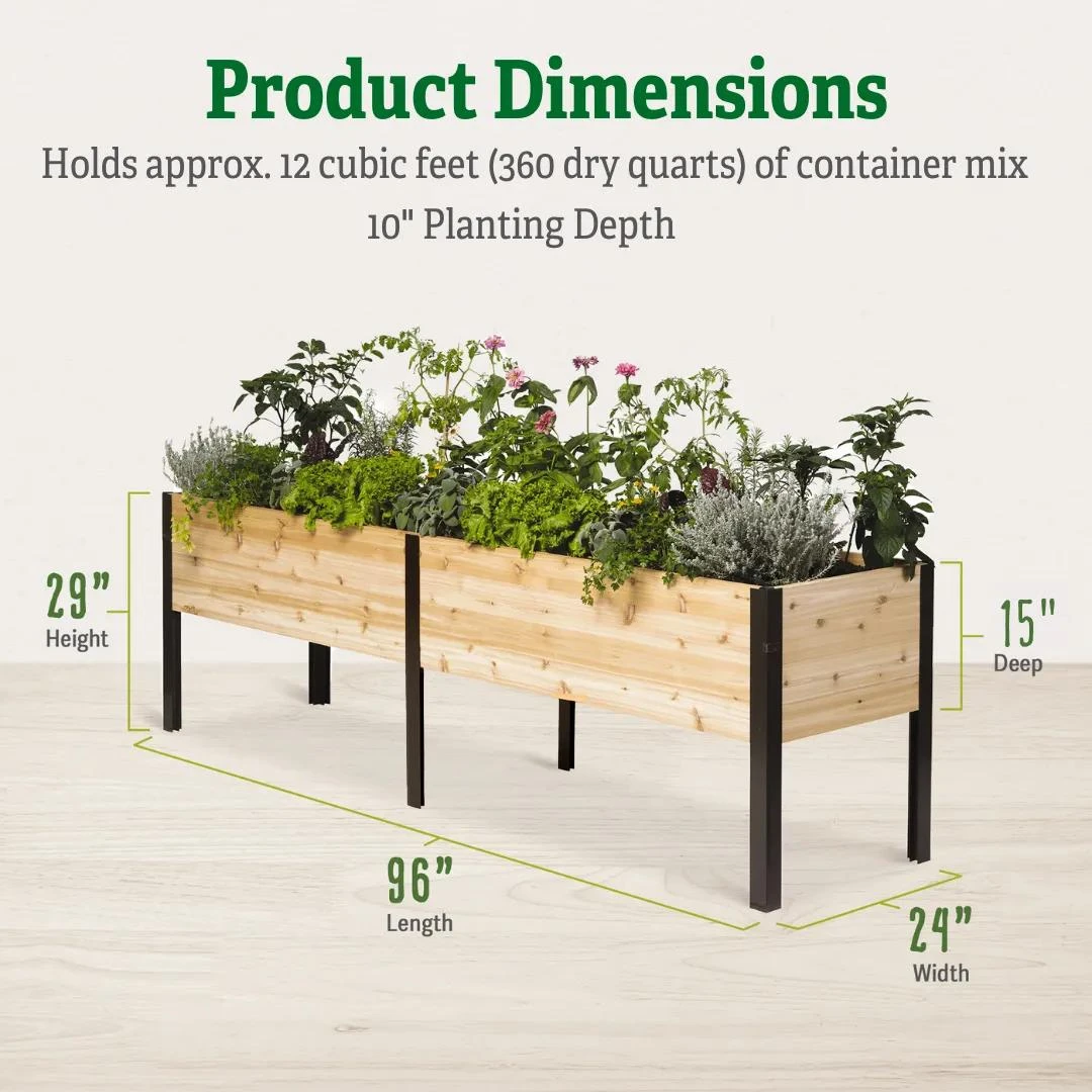 Eco-Stained Elevated Planter Box, 2'x8' - Image 2